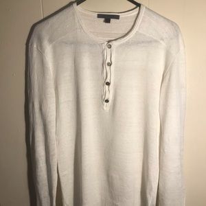 John Varvatos Collection Linen Henley